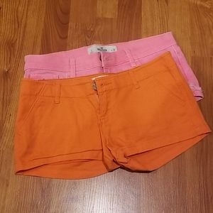 Color Hollister denim shorts
